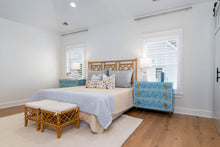 Load image into Gallery viewer, Blue/White Bone Inlay 3-Drawer Dresser/Bedside Table - Bright Blue