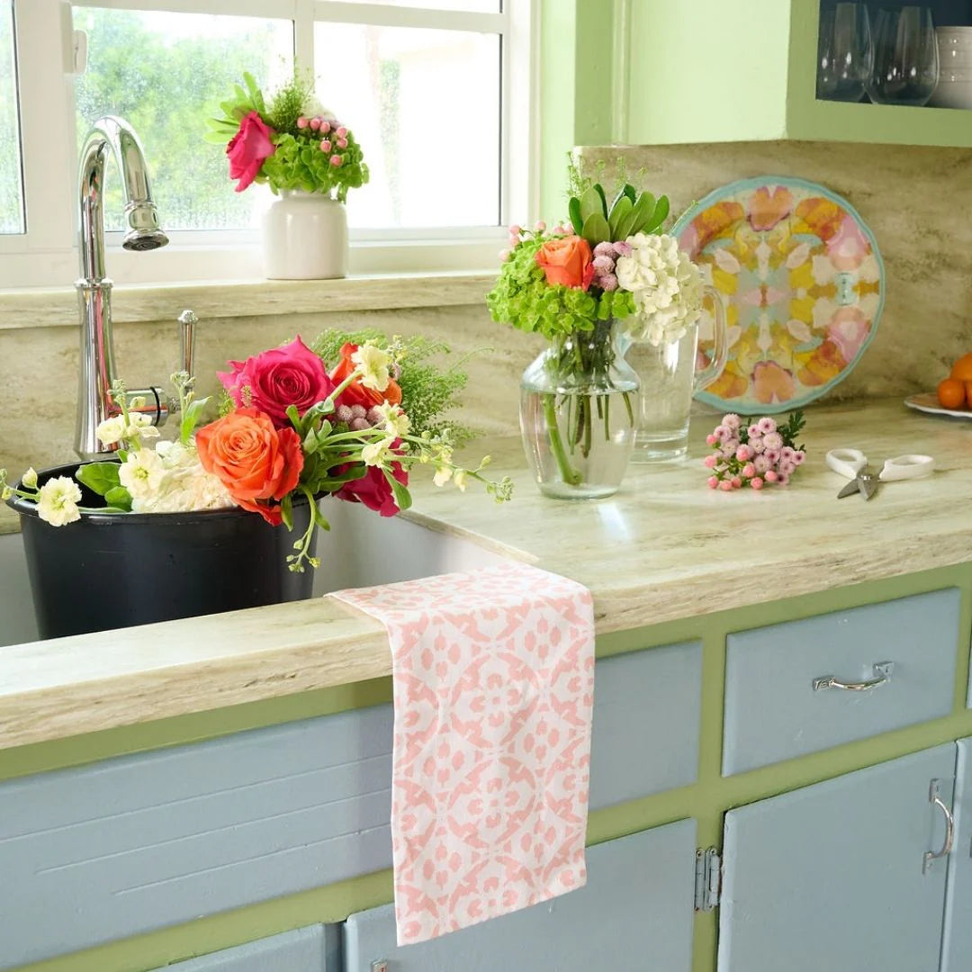 Porto Tiles Blush Tea Towel by Laura Park – Auden & Avery