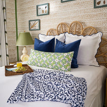 Load image into Gallery viewer, Scalloped Euro Navy / White