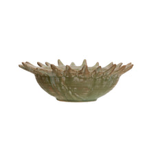 Load image into Gallery viewer, Stoneware Sunburst Shaped Serving Bowl with Glaze