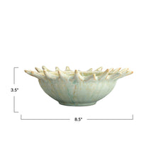 Load image into Gallery viewer, Stoneware Sunburst Shaped Serving Bowl with Glaze