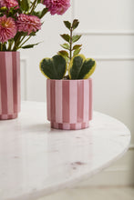Load image into Gallery viewer, Pink Striped Compote Bowl/Pot