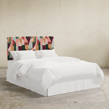 Load image into Gallery viewer, Queen Headboard in Painterly Abstract Sage