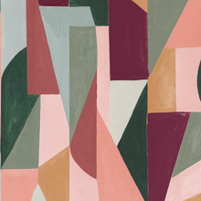 Load image into Gallery viewer, Queen Headboard in Painterly Abstract Sage