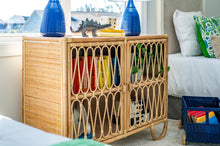 Load image into Gallery viewer, The Loop Rattan 2 Shelf Open Cabinet