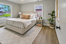 Load image into Gallery viewer, Queen Upholstered Bed - Oblong Mustard Pattern