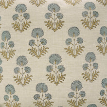 Load image into Gallery viewer, Boho Decor Block Print Linen Blend Pillow Cover - Rishi: Linen Blend / One Side / 22X22