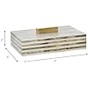 Load image into Gallery viewer, Bone 9" Rectangle Box Light Gray/Gold