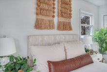 Load image into Gallery viewer, Queen Upholstered Bed - Oblong Mustard Pattern