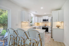 Load image into Gallery viewer, Vale Counter Height Stool with Back - Blue/White