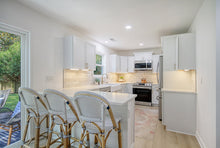 Load image into Gallery viewer, Vale Counter Height Stool with Back - Blue/White