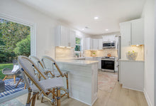 Load image into Gallery viewer, Vale Counter Height Stool with Back - Blue/White