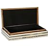 Load image into Gallery viewer, Bone 9" Rectangle Box Light Gray/Gold