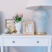 Load image into Gallery viewer, Wicker Weave Photo Frame Green, Blue, Pink or Natural