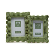 Load image into Gallery viewer, Wicker Weave Photo Frame Green, Blue, Pink or Natural