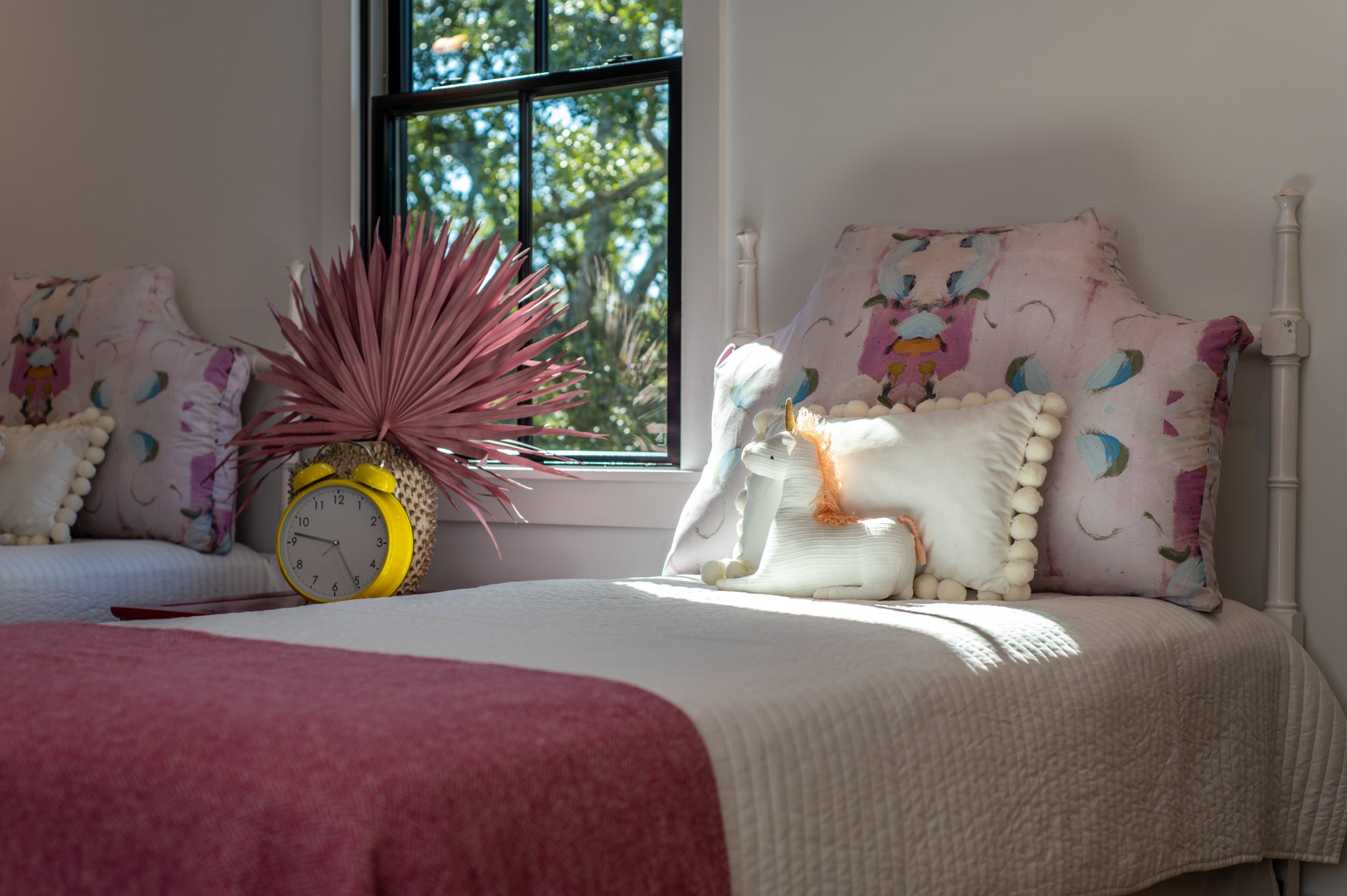 Laura Park Headboard Pillow Monet's Garden in Pink – Auden Avery