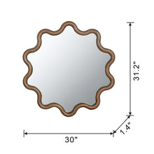 Load image into Gallery viewer, Squiggly Wooden Wall Mirror