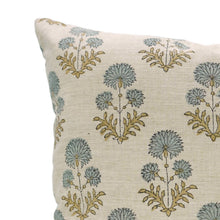 Load image into Gallery viewer, Boho Decor Block Print Linen Blend Pillow Cover - Rishi: Linen Blend / One Side / 22X22