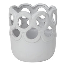 Load image into Gallery viewer, White Ceramic Lattice pot