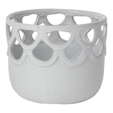 Load image into Gallery viewer, White Ceramic Lattice pot