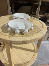 Load image into Gallery viewer, Stoneware Reactive Glaze Bowl w/ Orbs- Speckled Cream AH 3155