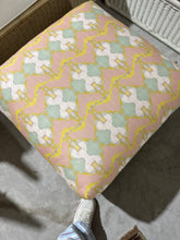 Load image into Gallery viewer, Laura Park Lily Pond fabric ottoman/footstool