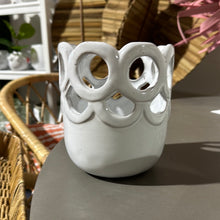 Load image into Gallery viewer, White Ceramic Lattice pot