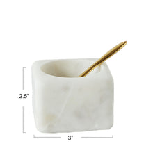 Load image into Gallery viewer, Marble Bowl with Brass Spoon DA6334