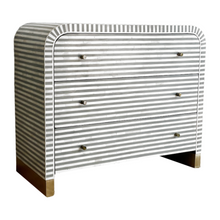 Load image into Gallery viewer, Bone Inlay 3 drawer waterfall chest - Blue