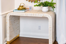 Load image into Gallery viewer, Bone Inlay Waterfall Console Table Gray/White