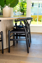 Load image into Gallery viewer, Black Wishbone Dining Chairs