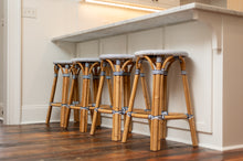 Load image into Gallery viewer, Vale Backless Counter Height Barstool - Blue/White