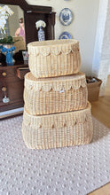 Load image into Gallery viewer, Scalloped Rattan Baskets - Multiple Sizes