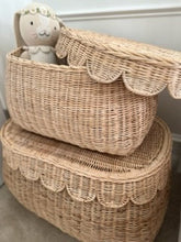 Load image into Gallery viewer, Scalloped Rattan Baskets - Multiple Sizes