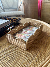 Load image into Gallery viewer, Scalloped Rattan Guest Towel Holder