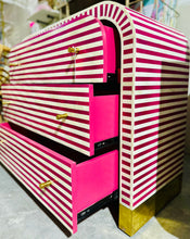 Load image into Gallery viewer, HOT Pink/White Bone Inlay 3-Drawer Dresser