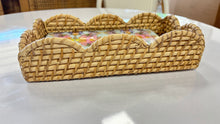 Load image into Gallery viewer, Scalloped Rattan Guest Towel Holder