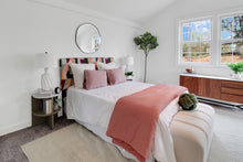 Load image into Gallery viewer, Queen Headboard in Painterly Abstract Sage