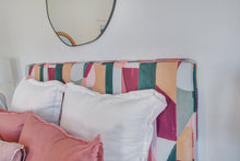 Load image into Gallery viewer, Queen Headboard in Painterly Abstract Sage