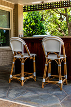 Load image into Gallery viewer, Vale White Counter Height Stool with Back