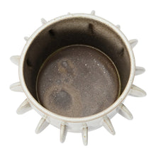 Load image into Gallery viewer, Handmade Stoneware Planter, Reactive Glaze, Antique White (Holds 5" Pot)
