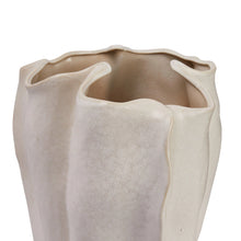 Load image into Gallery viewer, Stoneware Organic Shaped Vase, Matte Cream Color