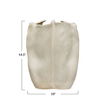 Load image into Gallery viewer, Stoneware Organic Shaped Vase, Matte Cream Color