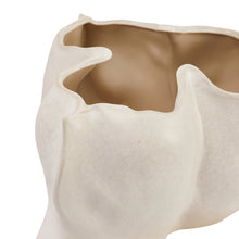 Load image into Gallery viewer, Stoneware Organic Shaped Planter Pot , Matte Cream Color