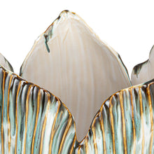 Load image into Gallery viewer, Stoneware Pleated Sculptural Vase (Each One Will Vary)
