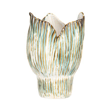 Load image into Gallery viewer, Stoneware Pleated Sculptural Vase (Each One Will Vary)