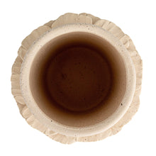 Load image into Gallery viewer, Stoneware Vase w/ Ruffles, Matte Cream Color
