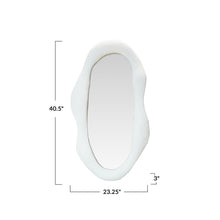 Load image into Gallery viewer, Resin Wall Mirror w/ Debossed Lines, Volcano Finish (Hangs Vertically & Horizontally)