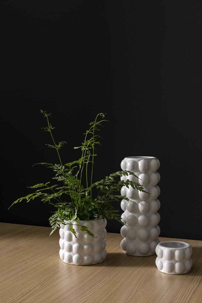 black bubble plant pot Bubble Pot Large