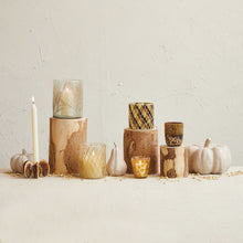 Load image into Gallery viewer, Stoneware Pleated Taper Holder, Reactive Glaze, Brown (Each One Will Vary)